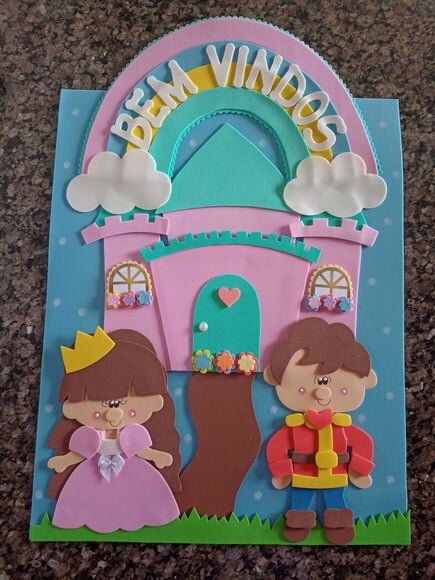 Decoração Sala de Aula Princesa e Príncipe com 6 Cartazes