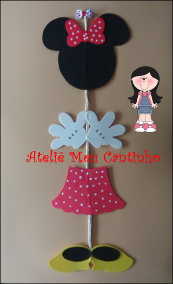 Enfeite de parede minnie