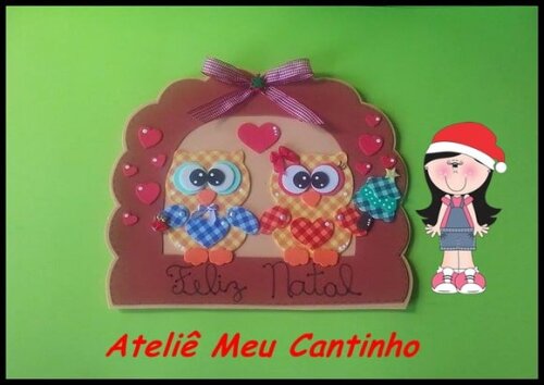 Guirlanda corujinhas natalina
