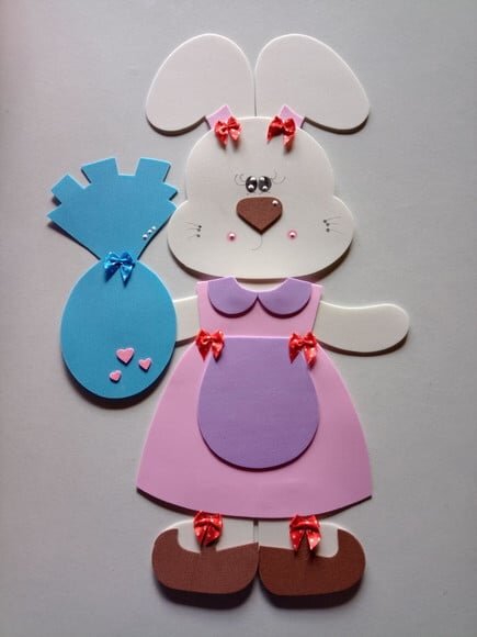 Kit 3 Coelhos para Painel Ver as Fotos com 30 cm Cada