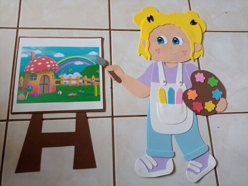 Kit 5 Crianças para Painel com 55 cm Cada