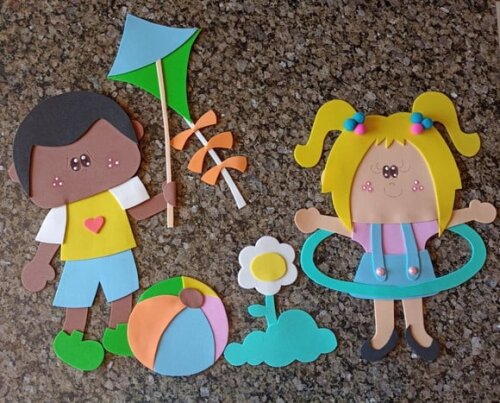 Kit 6 Crianças de 35 cm Cada para Painel