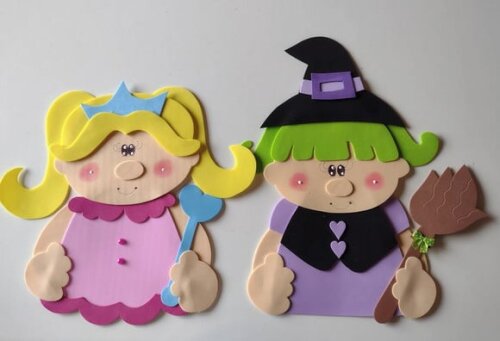 Kit com 12 luvas personagens de 30 cm cada um