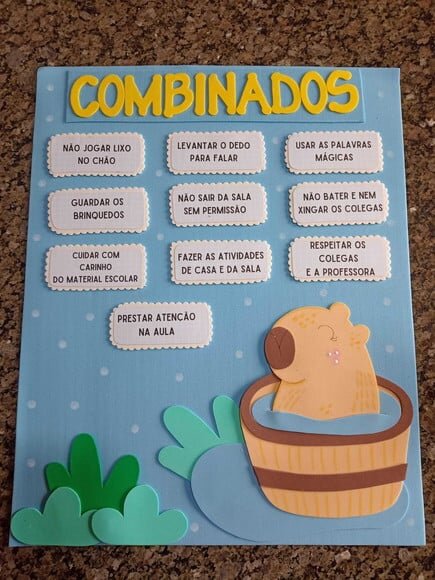 Kit Decoração Sala de Aula com 8 Cartazes Capivaras