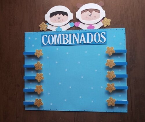 Kit Decoração Sala de Aula Tema Astronautas