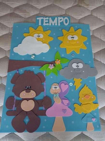 Kit Decoração Sala de Aula Ursinhos com 8 Cartazes