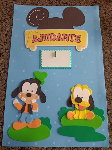 Kit Decoração Sala de Aula Turma do Mickey com 8 Cartazes