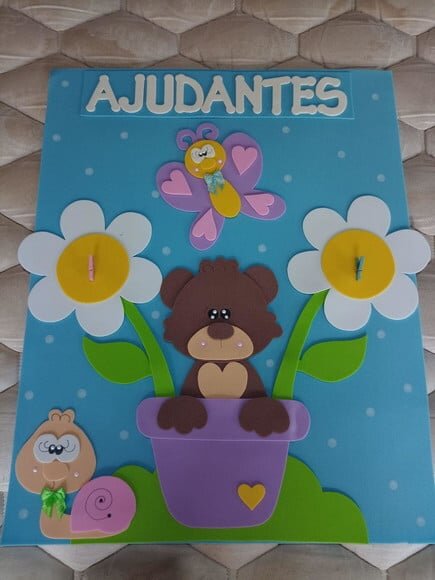 Kit Decoração Sala de Aula Ursinhos com 8 Cartazes