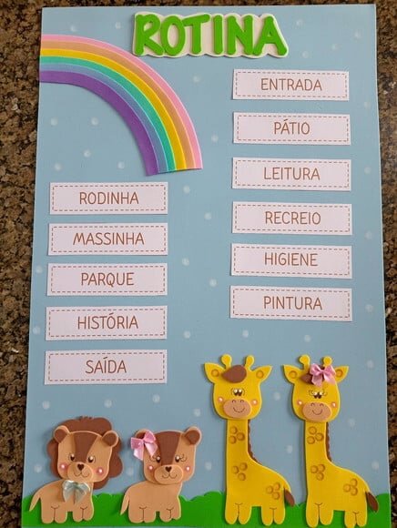 Kit Sala de Aula Arca de Noé com 7 Cartazes