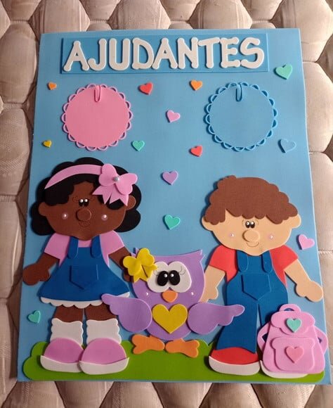 Kit Sala de Aula Crianças e Corujinhas com 9 Cartazes