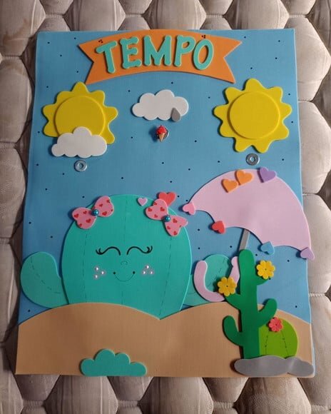 Kit Sala de Aula Tema Cactus com 6 Cartazes