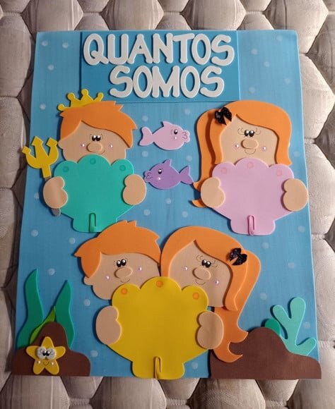Kit Sala de Aula Tema Fundo do Mar com 7 Cartazes