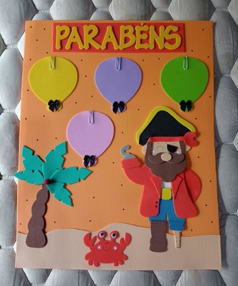 Kit Sala de Aula Tema Piratas com 7 Cartazes