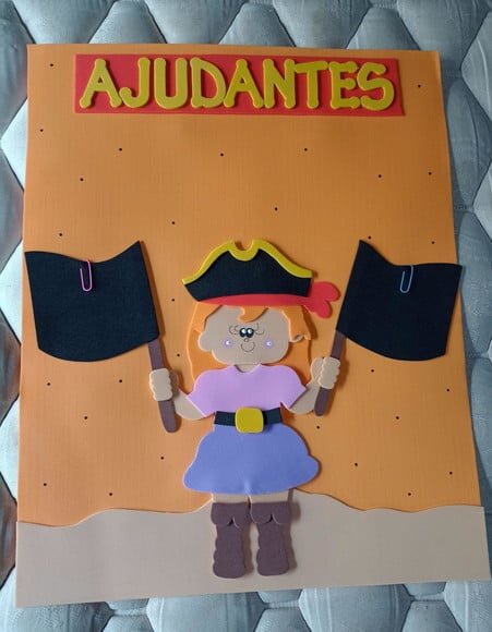Kit Sala de Aula Tema Piratas com 7 Cartazes