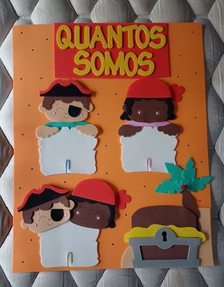 Kit Sala de Aula Tema Piratas com 7 Cartazes