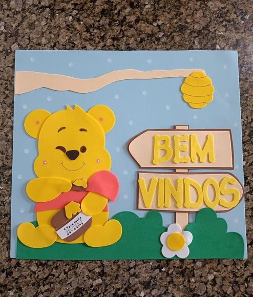 Kit Sala de Aula Ursinho Pooh com 8 Cartazes