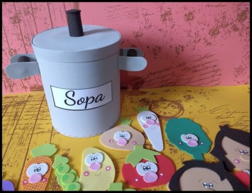 Lata de história o menina que não gostava de sopa