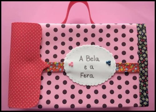 Maleta de história a bela e a fera