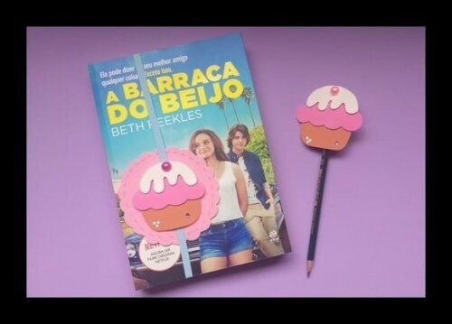 Marcador de páginas e ponteira cupcake