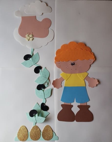 Painel 55 cm João e o pé de feijão