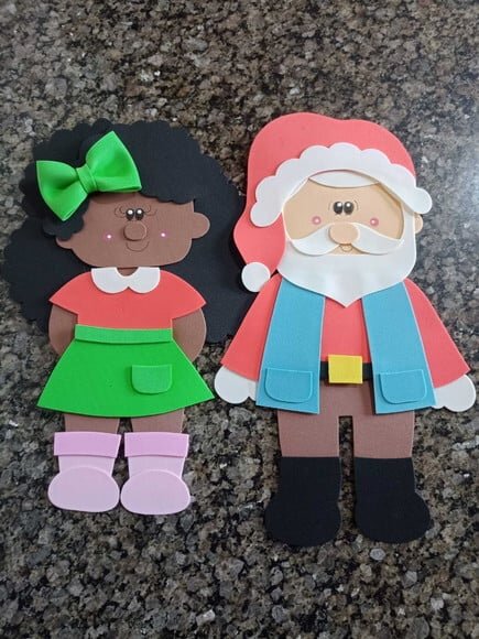 Painel Natal com 6 Personagens de 40 cm Cada