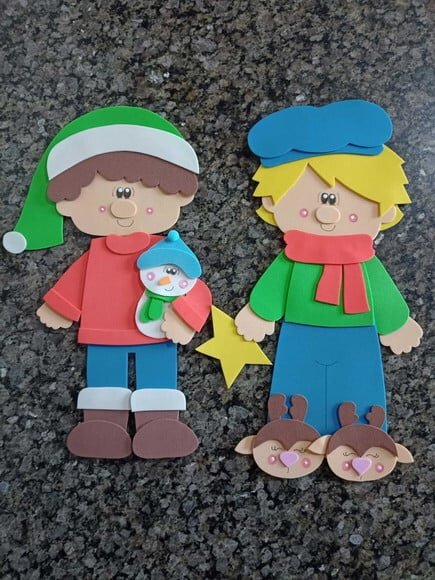 Painel Natal com 6 Personagens de 40 cm Cada