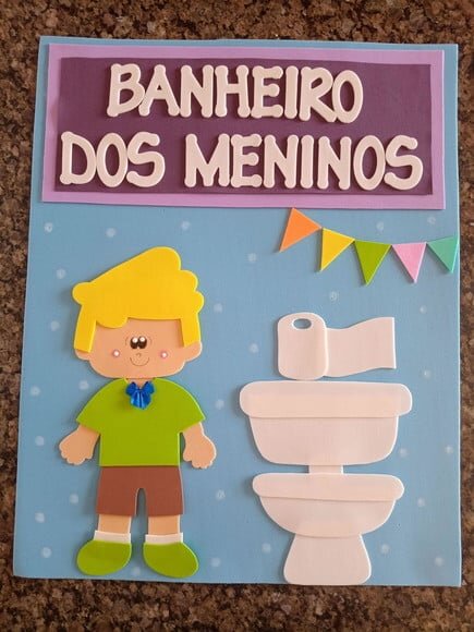 Placa de Porta Banheiro dos Meninos