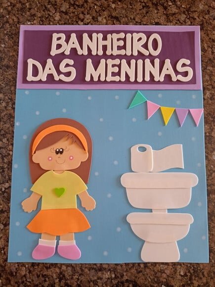 Placa de Porta Banheiro das Meninas