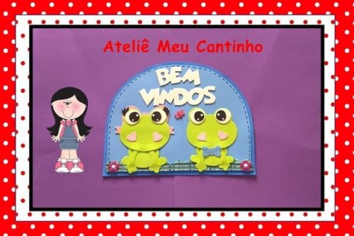 Placa de porta sapinhos