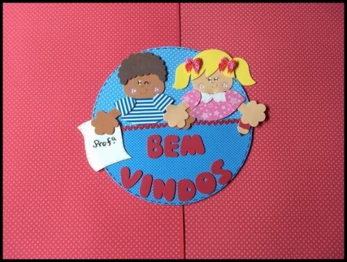 Placa de porta tema crianças