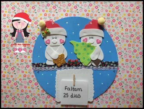 Placa natal com contagem regressiva