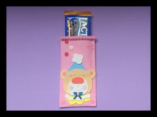 Porta barra de chocolate palhacinho