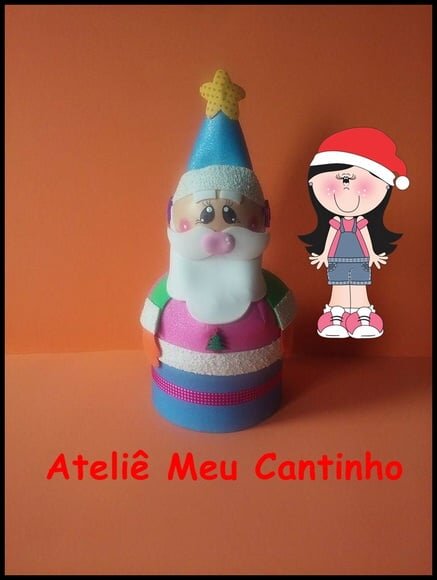 Porta bombom Noel colorido