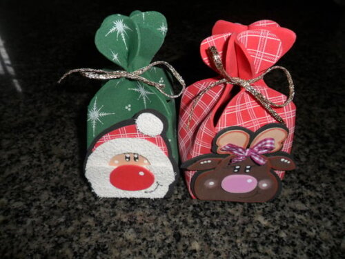 Porta doces noel e rena