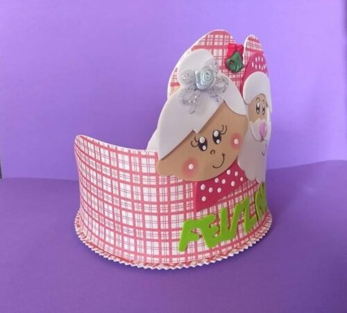 Porta panetone casal noel