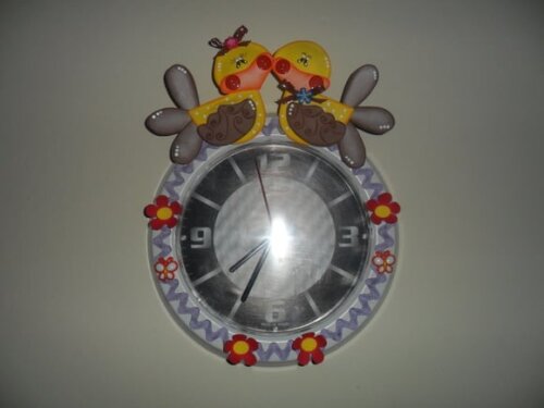 Relógio de parede passarinhos