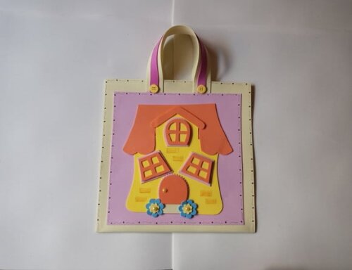 Sacola cenário fui morar numa casinha