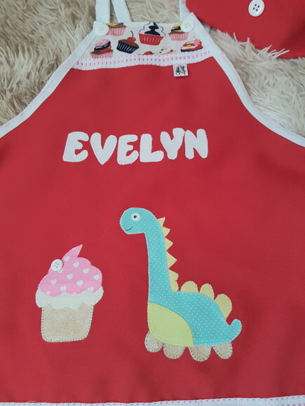 Avental Infantil e Chapéu de Cozinheiro