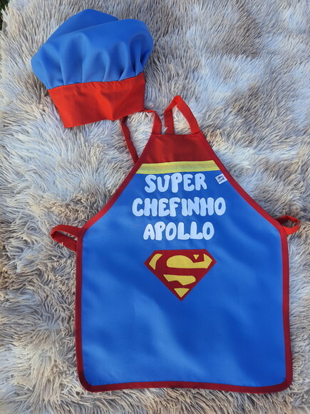 Avental Infantil e Chapéu de Cozinheiro