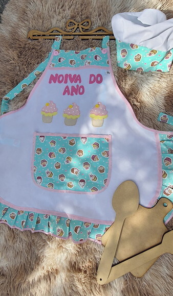 Avental Personalizado com Babado - Chá de Cozinha