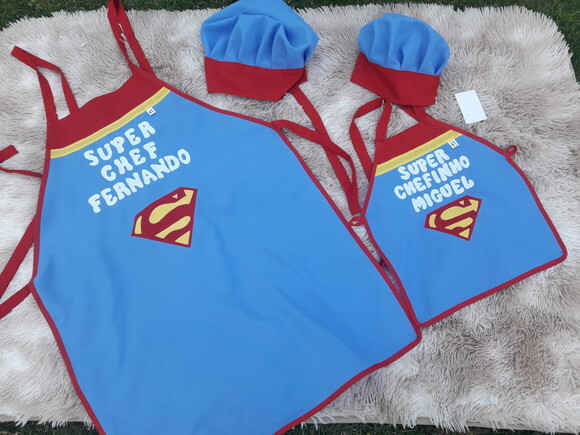 Avental Tal Pai e Tal Filho Super Homem