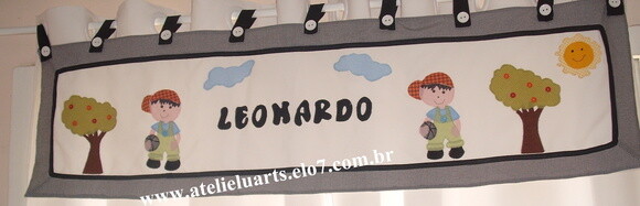 Bandô para Cortina Quarto de Menino Personalizado