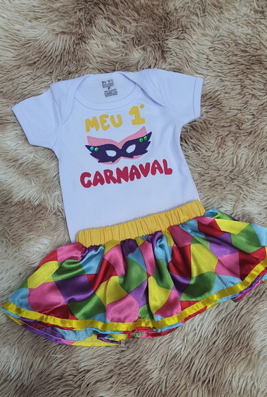 Fantasia de Palhacinha pra Bebê Carnaval