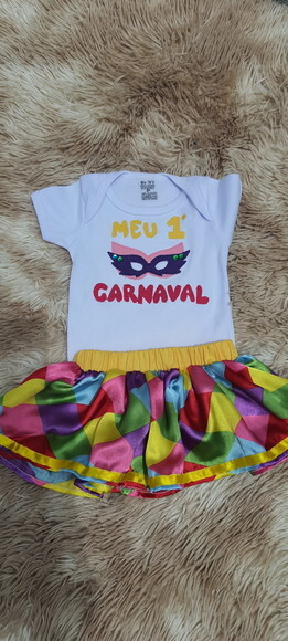 Fantasia de Palhacinha pra Bebê Carnaval