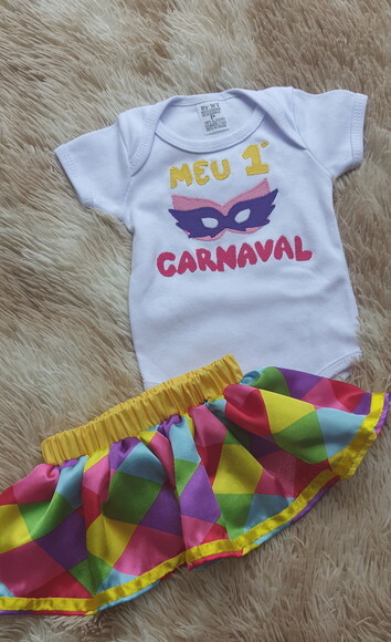 Fantasia de Palhacinha pra Bebê Carnaval
