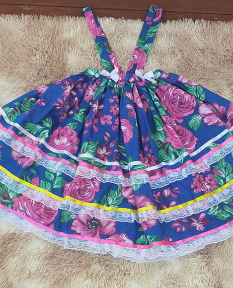 Saia Junina Infantil Longa