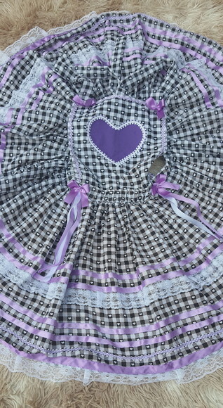 Vestido de Festa Junina Infantil Luxo