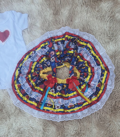 Vestido Junino Baby 3 a 6 Meses