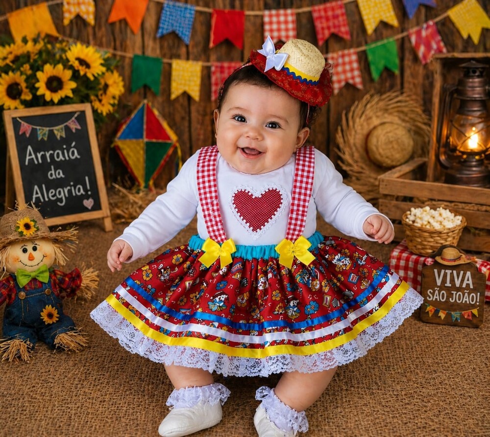 Look Junino Baby 3 a 6 Meses