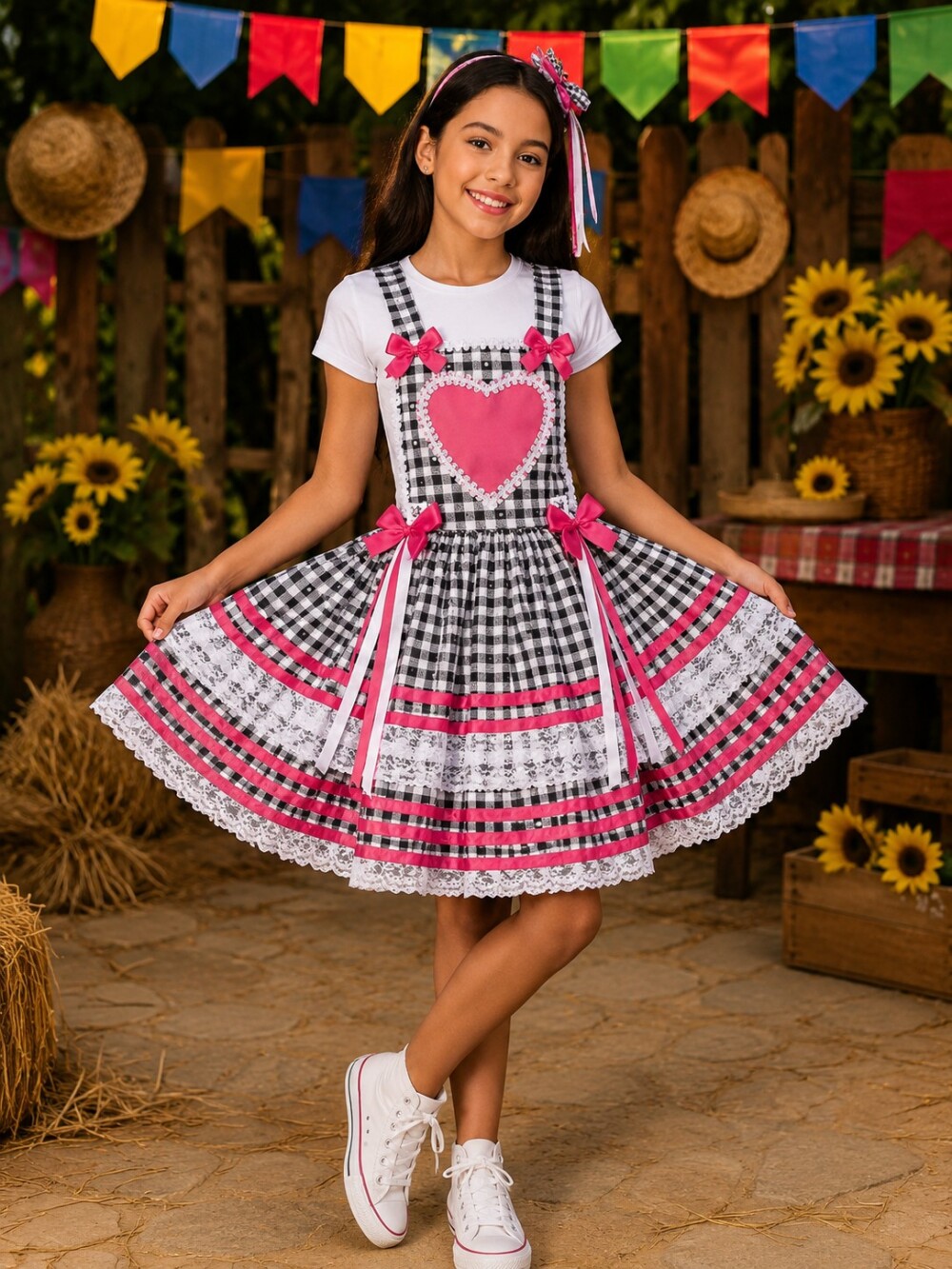 Vestido Festa Junina Infantil 10/12